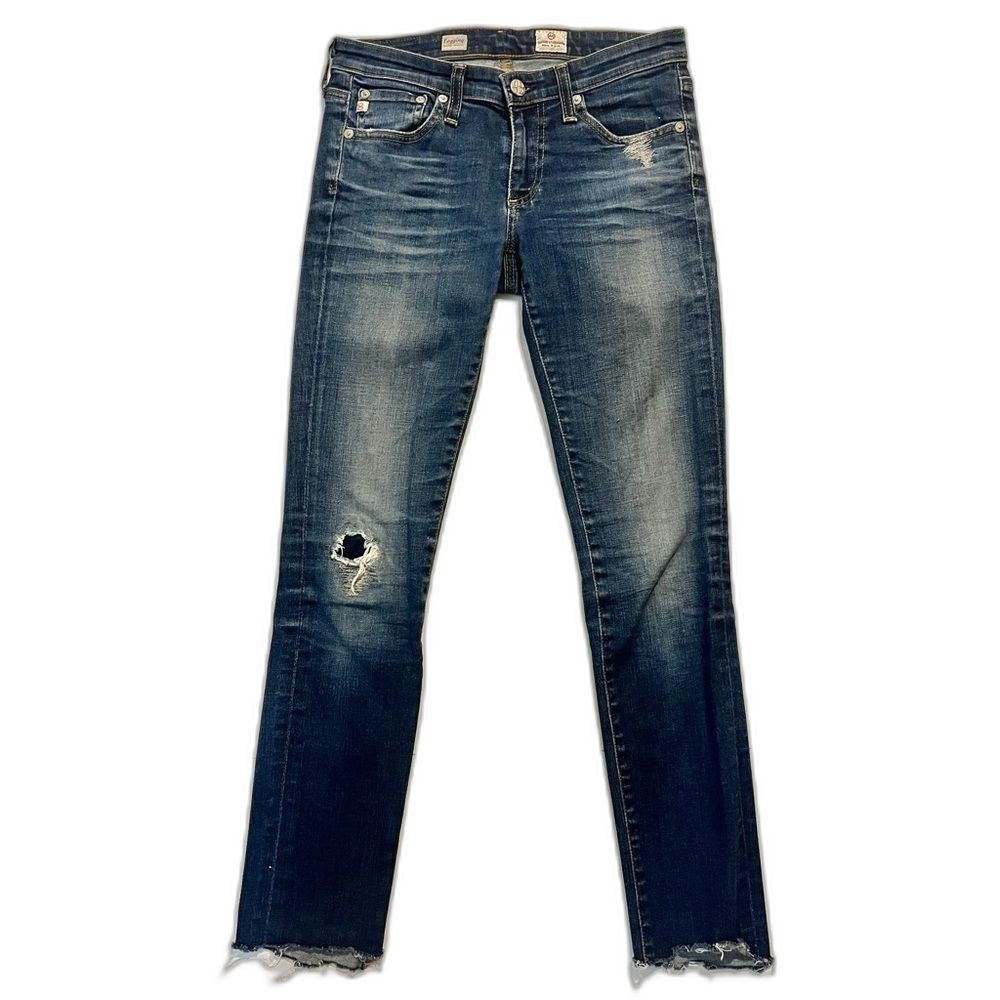 AG Adriano Goldschmied Women’s Distressed Blue Jeans Size 26R